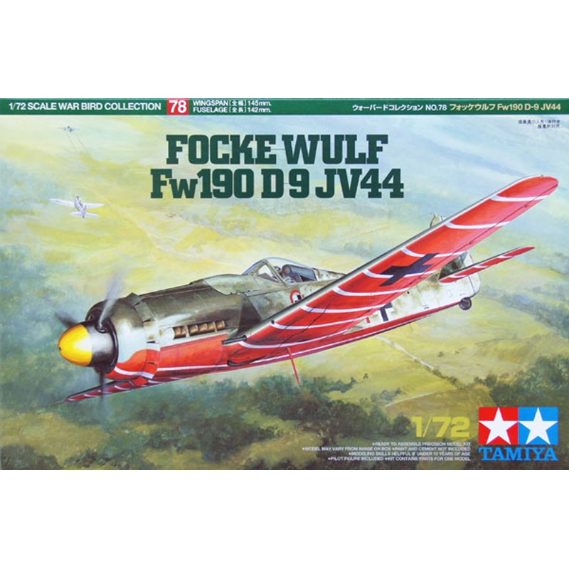 Tamiya 60778 Focke-Wulf Fw190 D-9 JV44 1/72 Kit