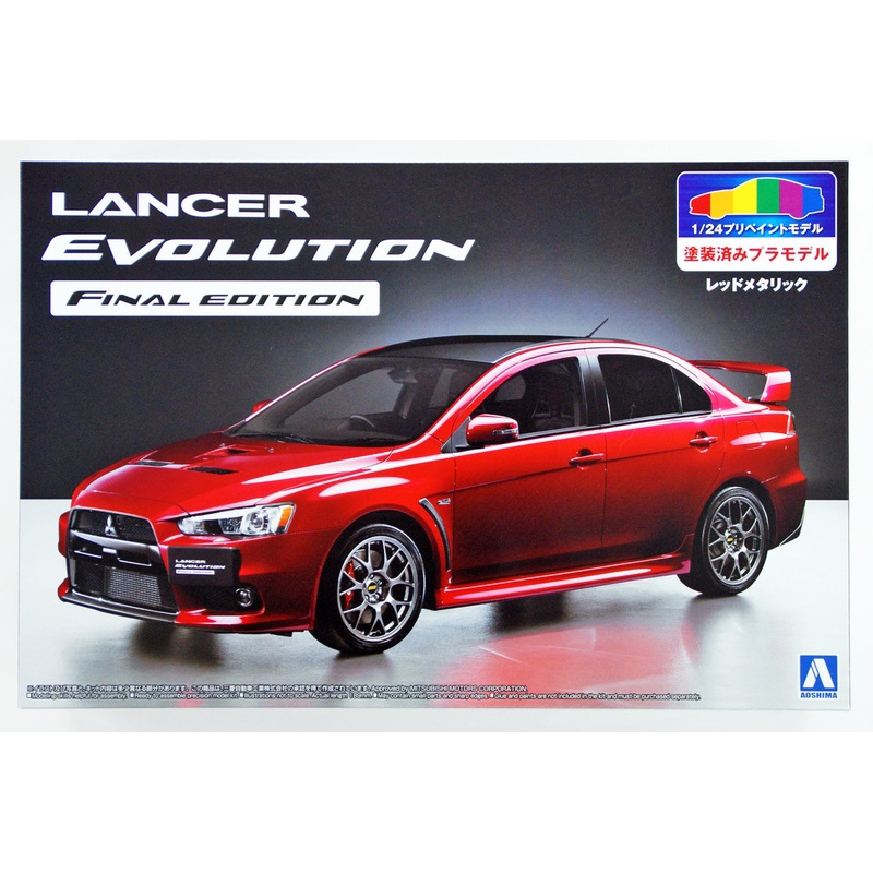 Aoshima 50897 Lancer Evolution X Final Ed. ’15 Red Metallic (Pre-painted) 1/24 Scale Kit