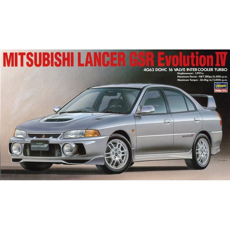 Hasegawa 20257 Mitsubishi Lancer GSR Evolustion IV 1/24 Scale Kit