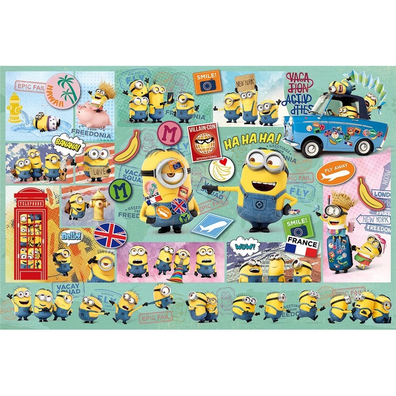 Yanoman Jigsaw Puzzle 10-1297 Despicable Me Minions World Panic (1000 Pieces)