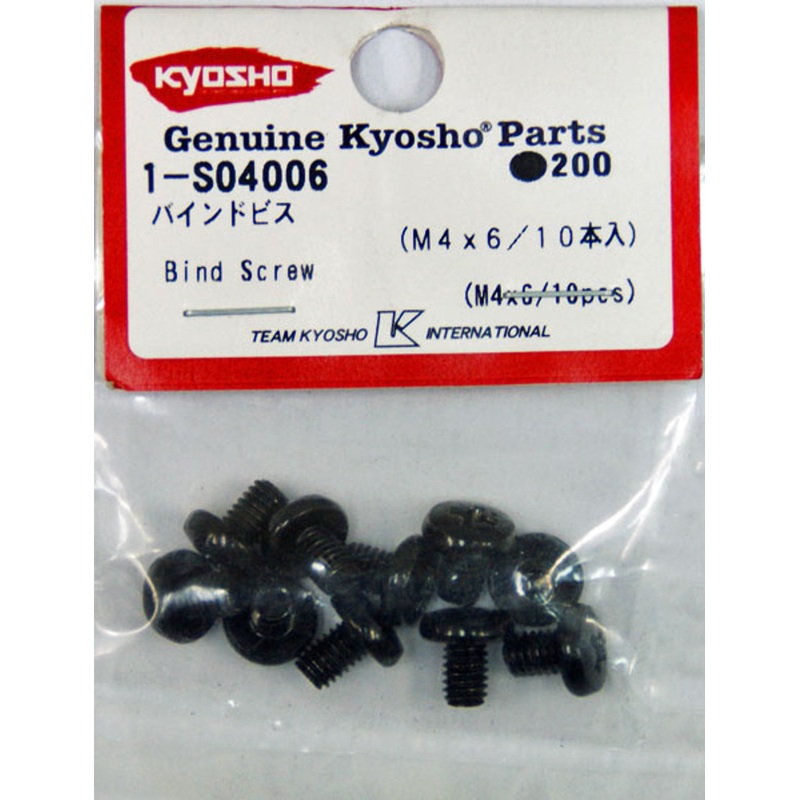 Kyosho 1-S04006 Bind Screw(M4x6/10pcs)