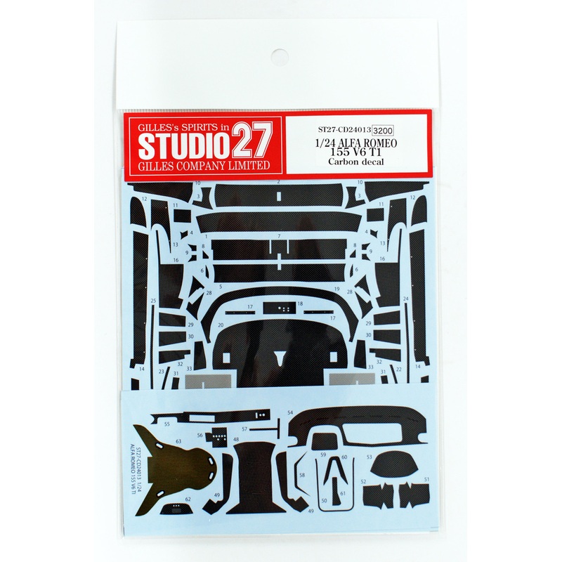 Studio27 ST27-CD24013 Alfa Romeo 155 V6 T1 Carbon Decal Set for Tamiya 1/24