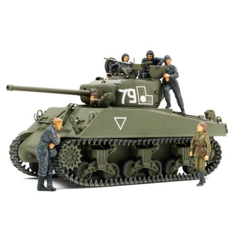 Tamiya 25105 M4A2(76) W Sherman Red Army with 6 Figure 1/35 Scale Kit