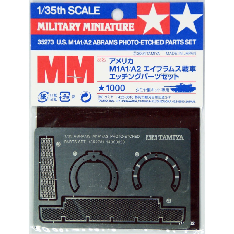 Tamiya 35273 US M1A1/A2 Abrams Photo Etched Parts Set 1/35 scale kit
