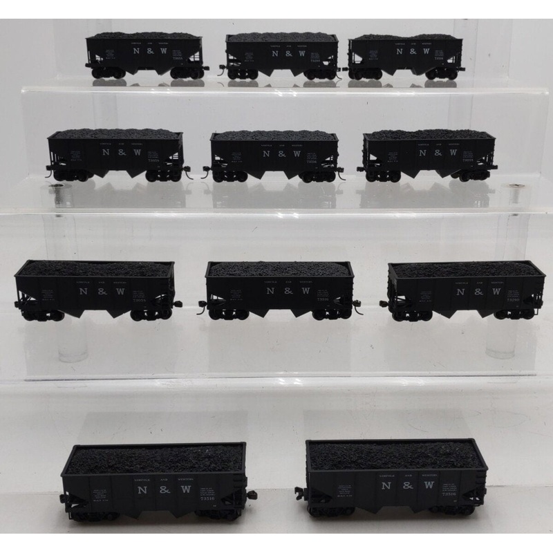 Accurail N Scale Assorted Norfolk & Western Hoppers [11] VG