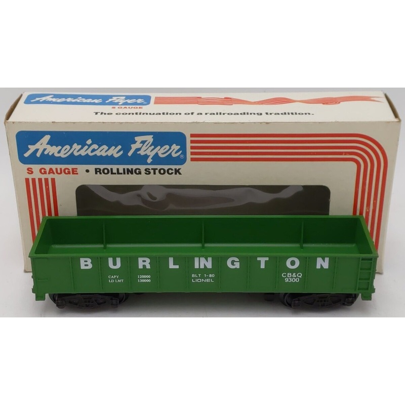 American Flyer 4-9300 S Gauge Burlington Northern Gondola #9300 EX/Box