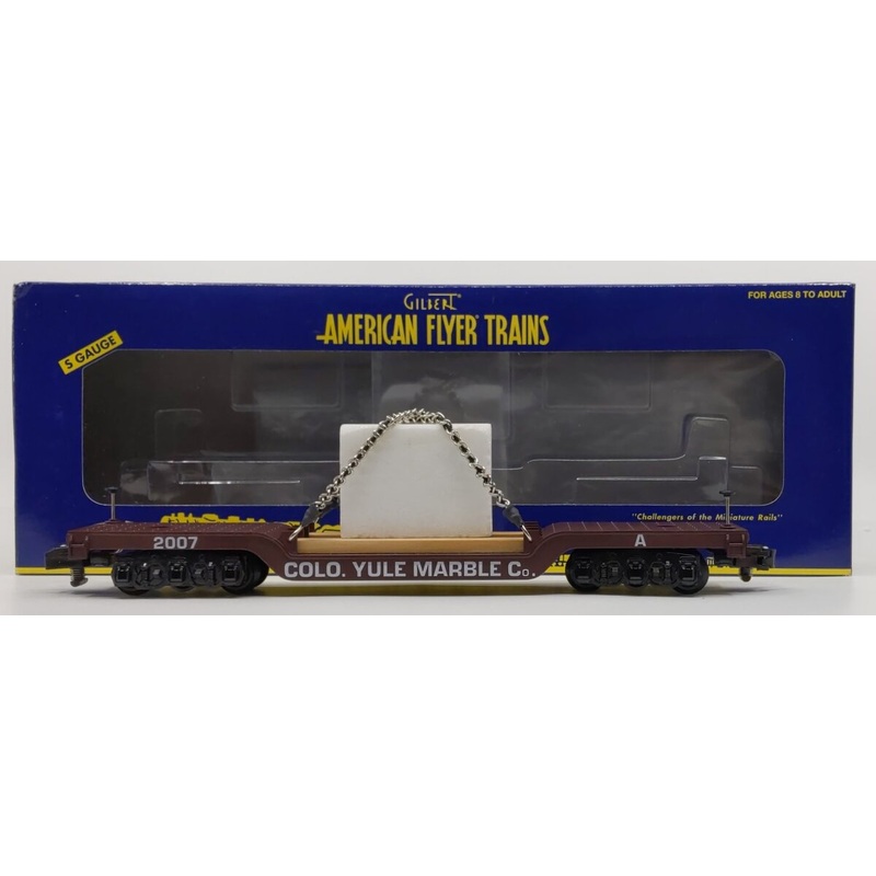 American Flyer 6-48249 S Gauge TCA 2007 Colorado Yule Marble Co. Flat Car w/Load NIB