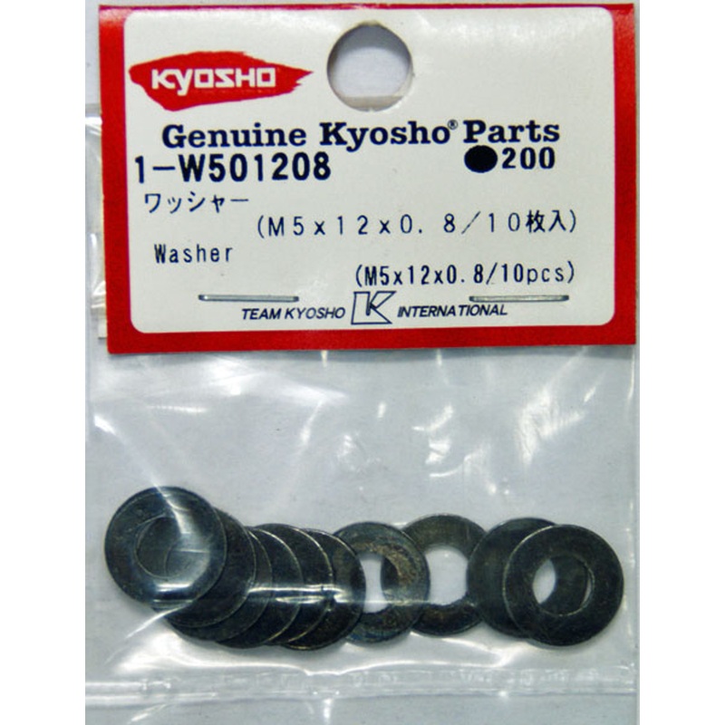 Kyosho 1-W501208 Washer (M5x12x0.8/10pcs)
