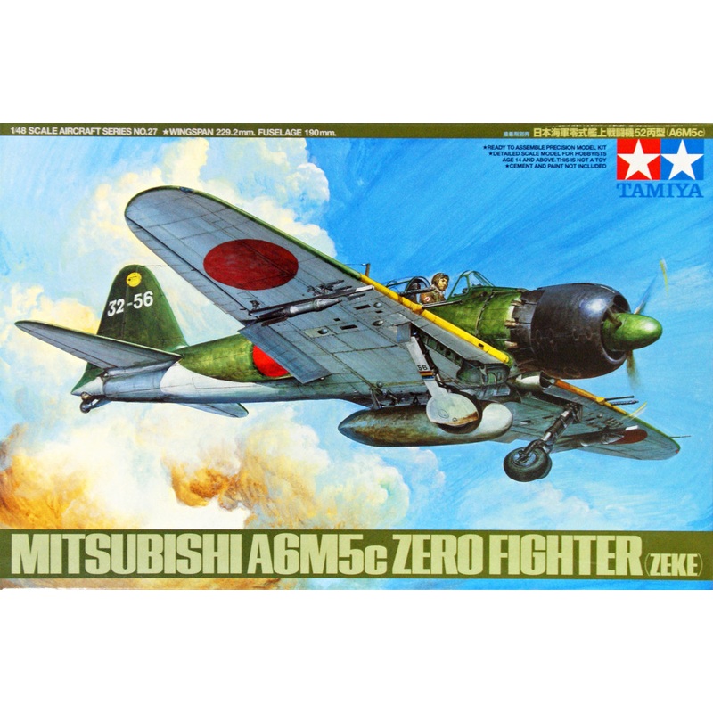 Tamiya 61027 Mitsubishi A6M5c Type 52 Zero Fighter (Zeke) 1/48 Scale Kit