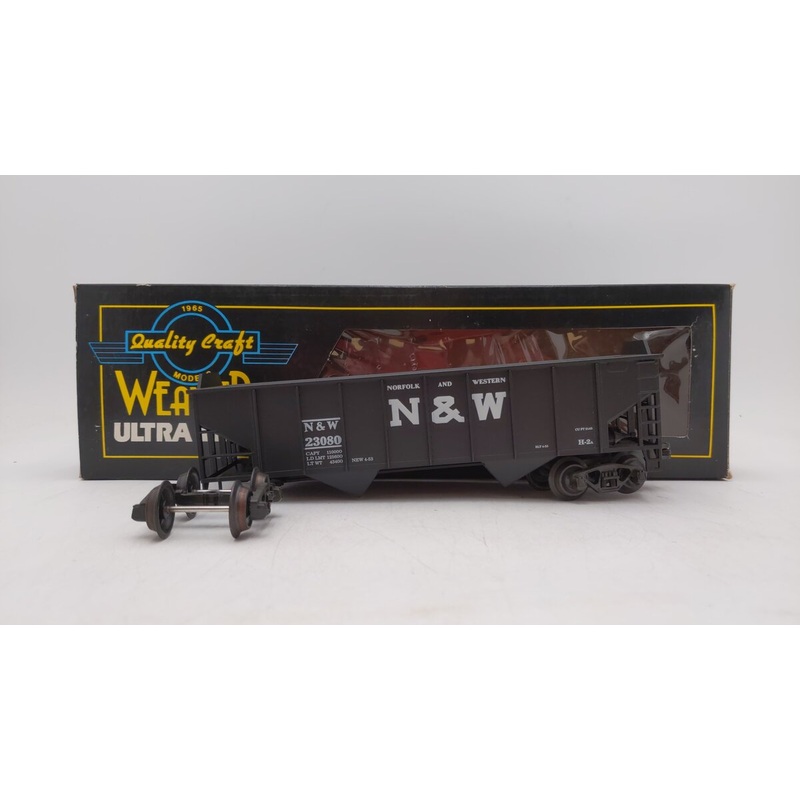 Weaver U1109 O Gauge Norfolk & Western 2-Bay Ribbed Hopper EX/Box