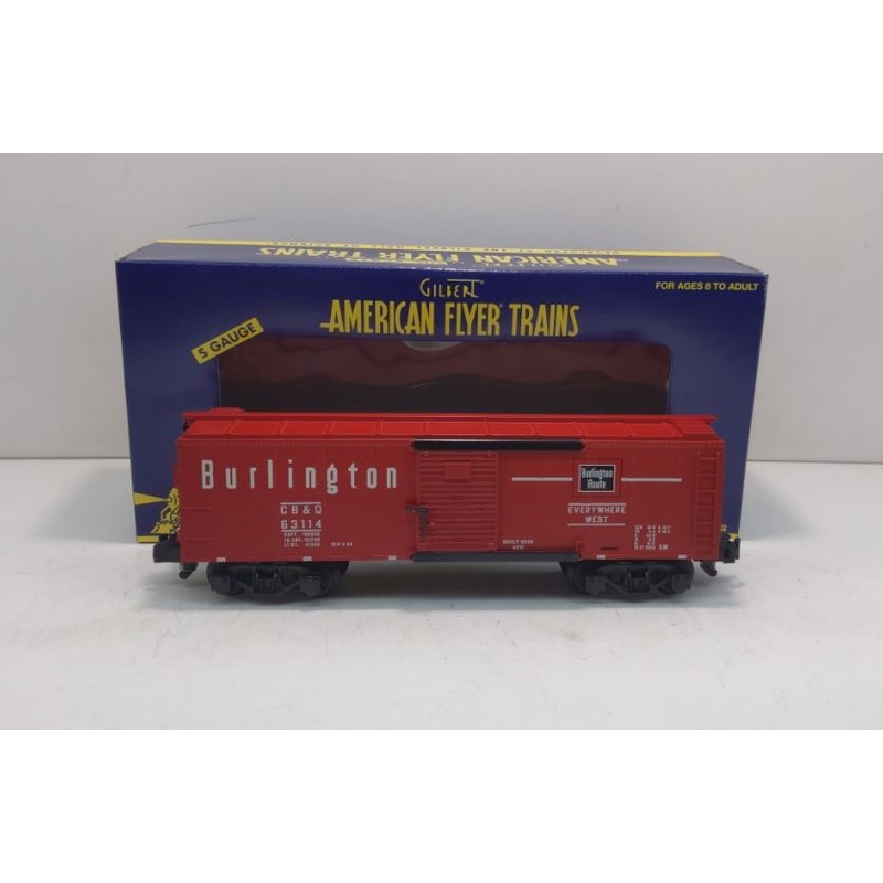 American Flyer 6-48362 S Scale Burlington Route Boxcar #63114 NIB