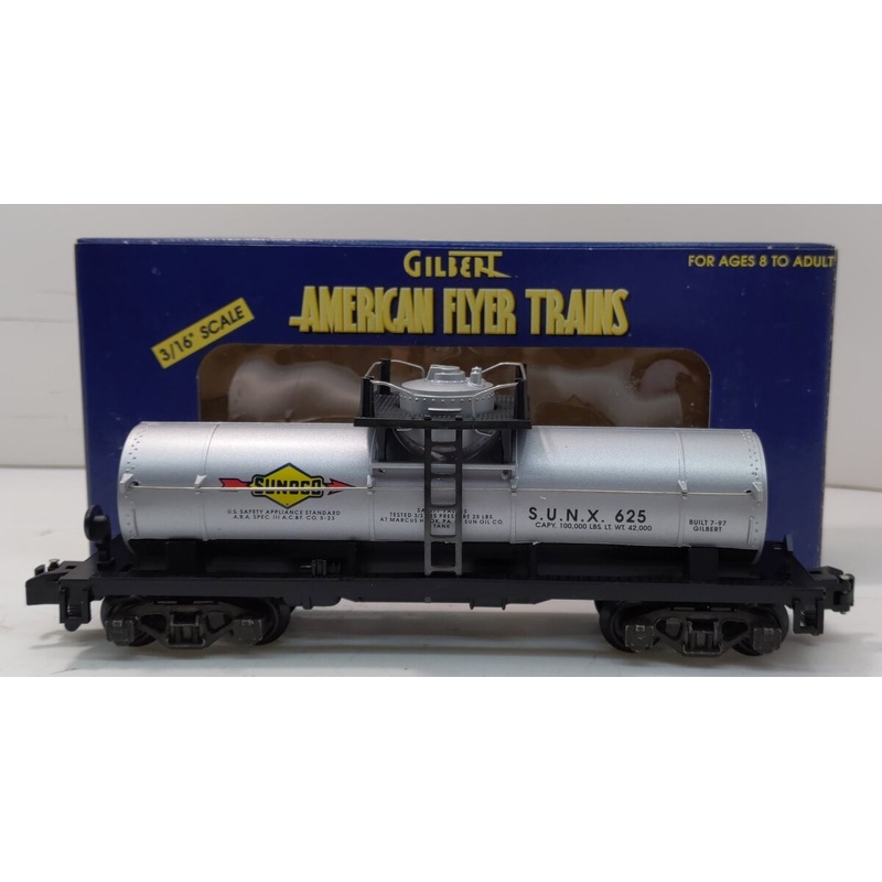 American Flyer 6-48408 S Gauge Sunoco Single Dome Tank Car #625 LN/Box