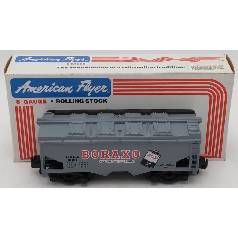 American Flyer 6-48475 S Scale Boraxo NASG Covered Hopper LN/Box