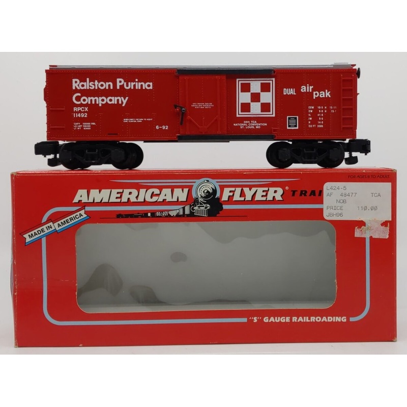 American Flyer 6-48477 S Gauge TCA 1992 Ralston Purina Convention Box Car #11492 LN/Box