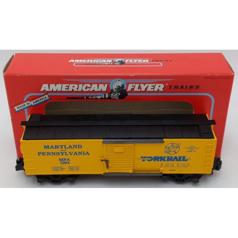American Flyer 6-48487 S Gauge MPA 1994 TCA YorkRail Boxcar EX/Box