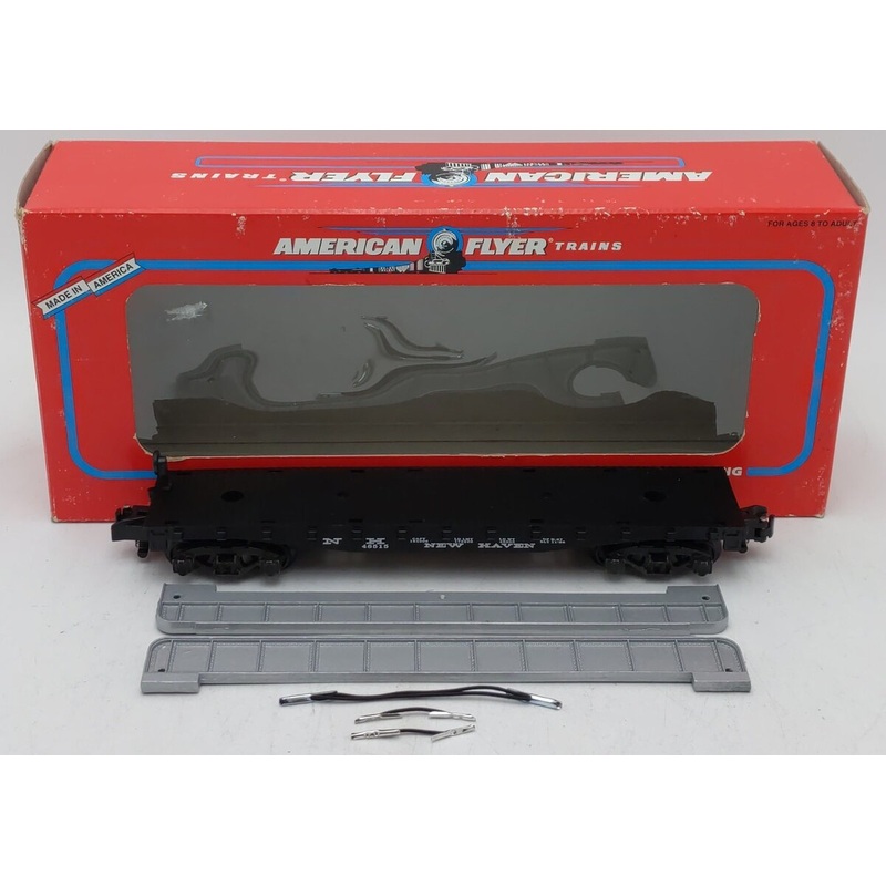 American Flyer 6-48515 S Gauge New Haven Flatcar with Girder Load EX/Box