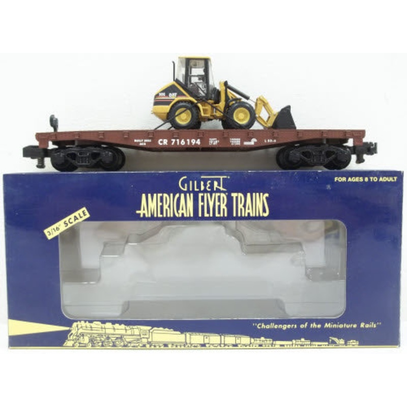 American Flyer 6-48528 S Gauge Conrail Flatcar W/ Wheel Loader NIB