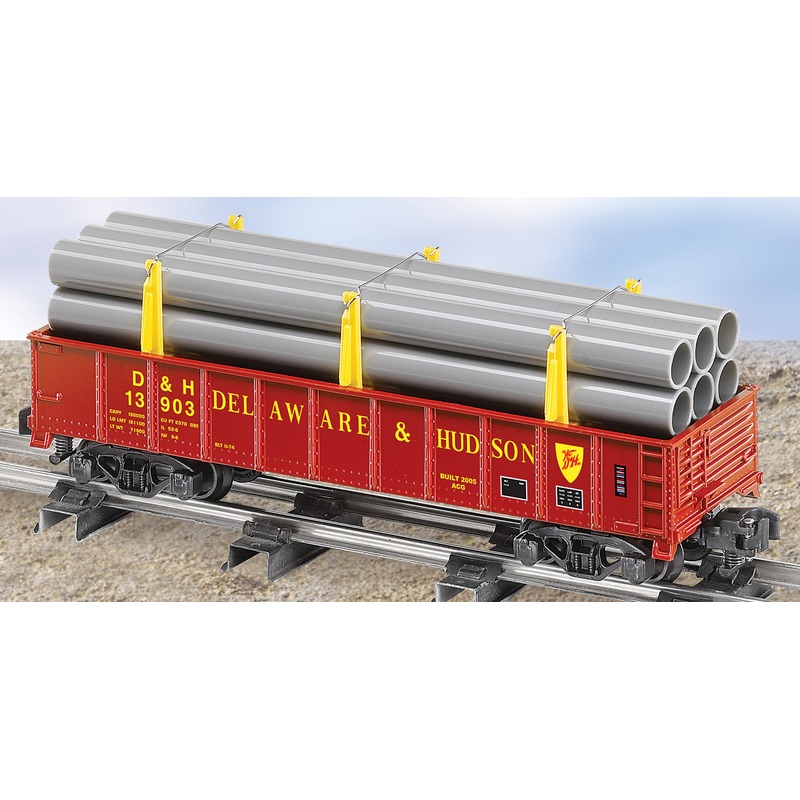 American Flyer 6-48541 S Scale Delaware & Hudson Gondola W/Pipe Load NIB