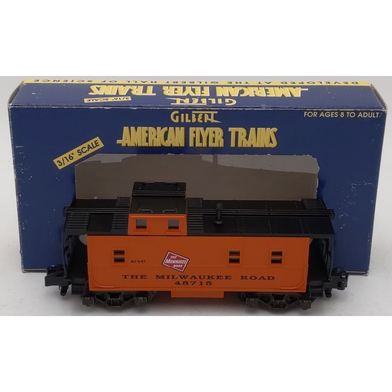 American Flyer 6-48715 S Gauge Milwaukee Road Offset Cupola Caboose EX/Box