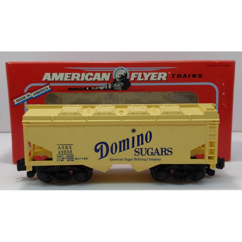 American Flyer 6-49608 S Gauge Domino Sugar Covered Hopper #49608 LN/Box
