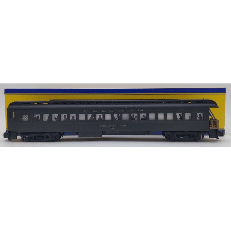American Models S Gauge Pullman 70′ Heavyweight Hi-rail Observation Car #1404 LN/Box