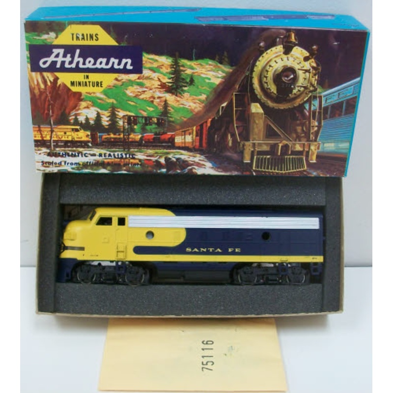 Athearn 3203 HO Scale Santa Fe EMD F7A Diesel Locomotive EX/Box