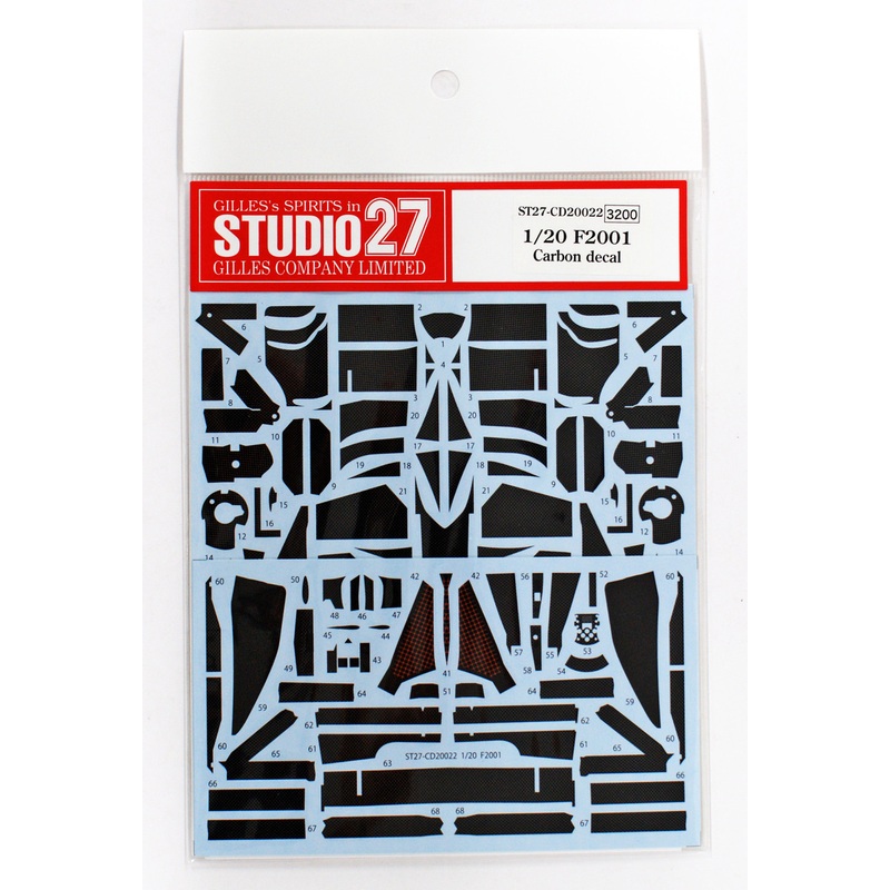 Studio27 ST27-CD20022 F2001 Carbon Decal for Tamiya Ferrari F2001 1/20