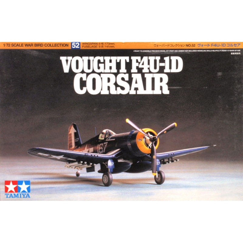 Tamiya 60752 Vought F4U-1D Corsair 1/72 scale Kit