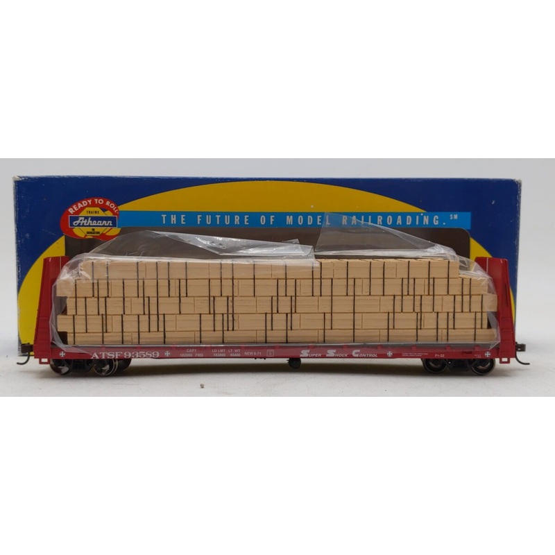 Athearn 92713 HO Scale Santa Fe Bulkhead Car #93589 LN/Box