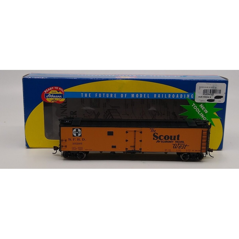 Athearn 94502 HO Scale A.T.S.F. Scout Ice Bunker Refrigerator Car #37295 LN/Box