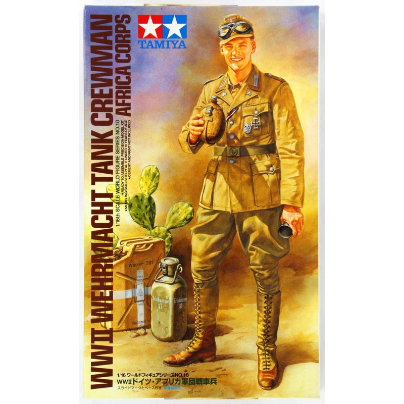 Tamiya 36310 WWII Wehrmacht Tank Crewman Afrika Corps 1/16 Scale Kit Figure