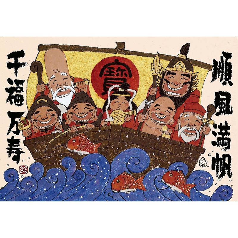Epoch Jigsaw Puzzle 26-274 Japanese Art Seven Lucky Gods (300 Pieces)