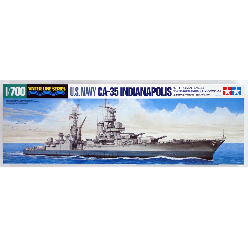 Tamiya 31804 US Navy CA-35 Indianapolis 1/700 Scale Kit