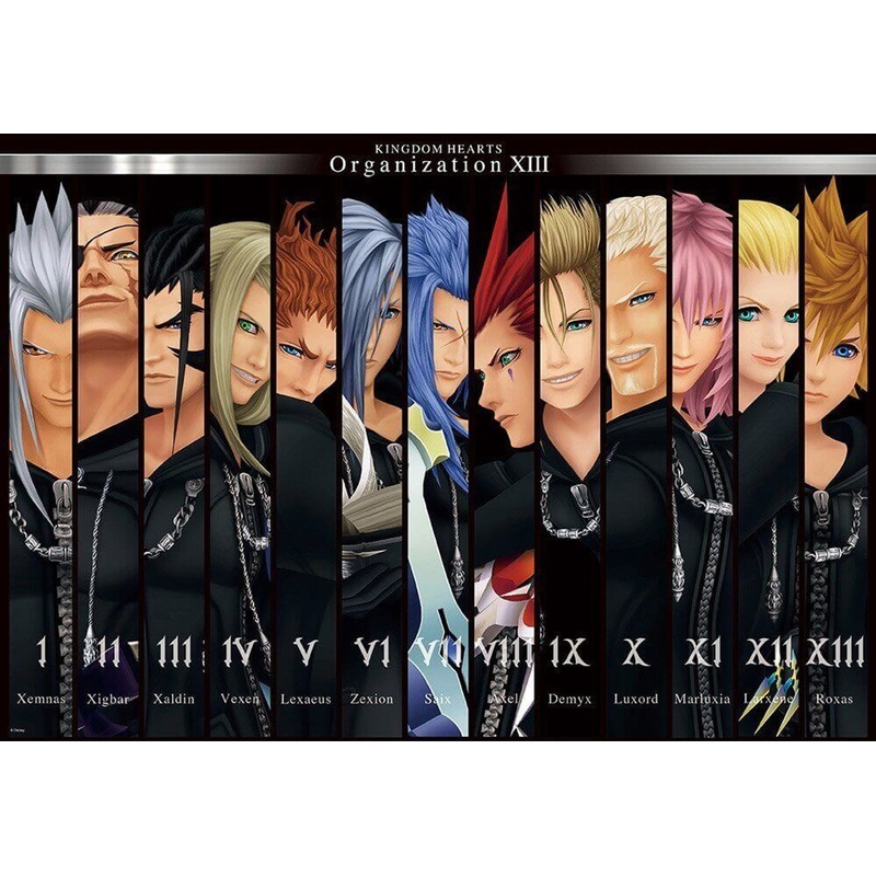 Tenyo Japan Jigsaw Puzzle D-1000-484 Kingdom Hearts Organization XIII (1000 Pieces)