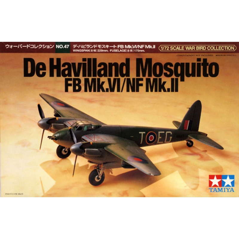 Tamiya 60747 De Havilland Mosquito FB Mk.IV/NF Mk.II 1/72 scale Kit