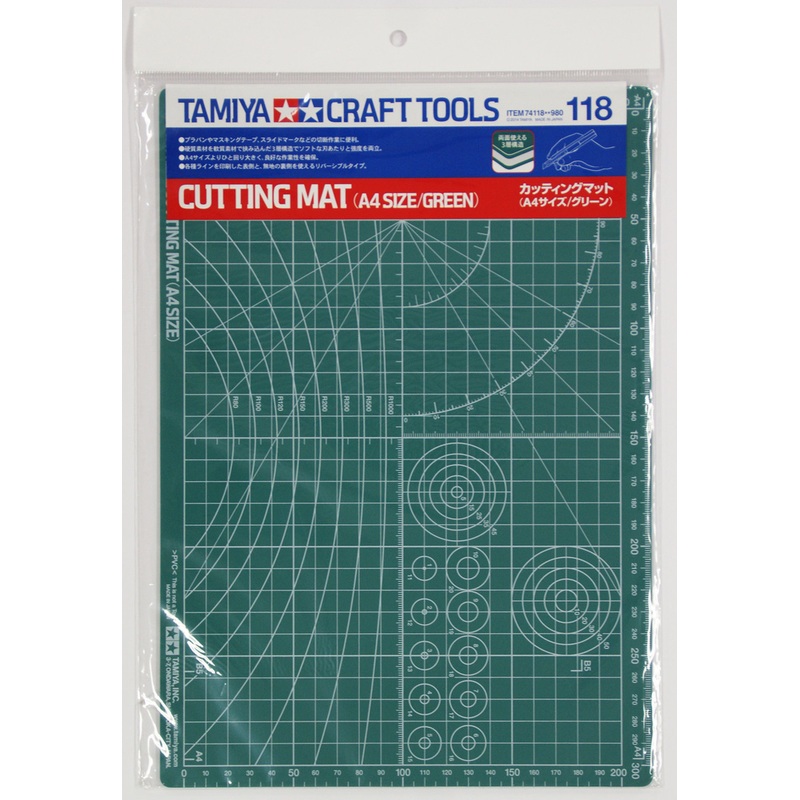 Tamiya 74118 Craft Tools – Cutting Mat  A4 Size / Green