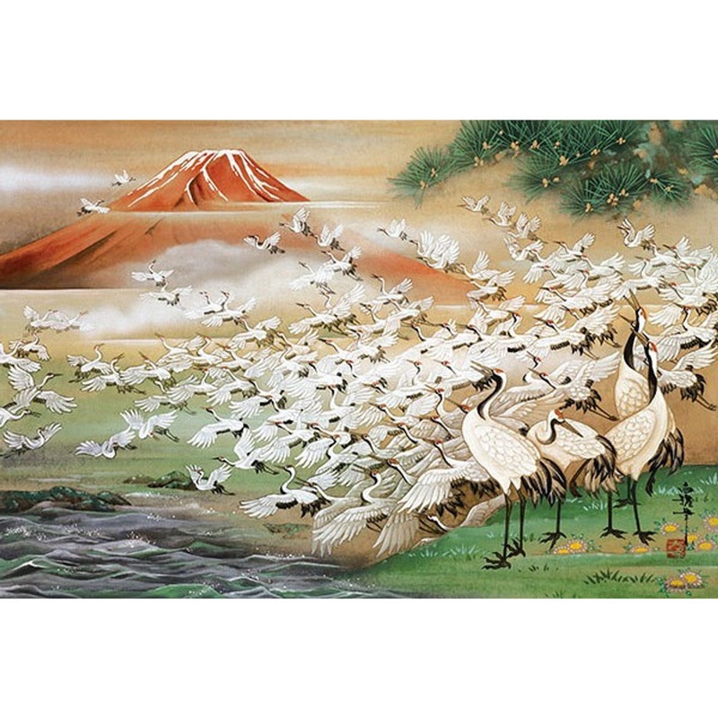 APPLEONE Jigsaw Puzzle 1000-815 Japanese Art Hakuga Takeuchi Tsuru Cranes (1000 Pieces)