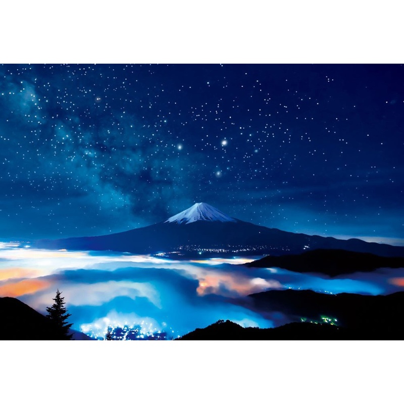Beverly Jigsaw Puzzle 83-091 Japanese Scenery Starry Night Mt. Fuji (300 Pieces)