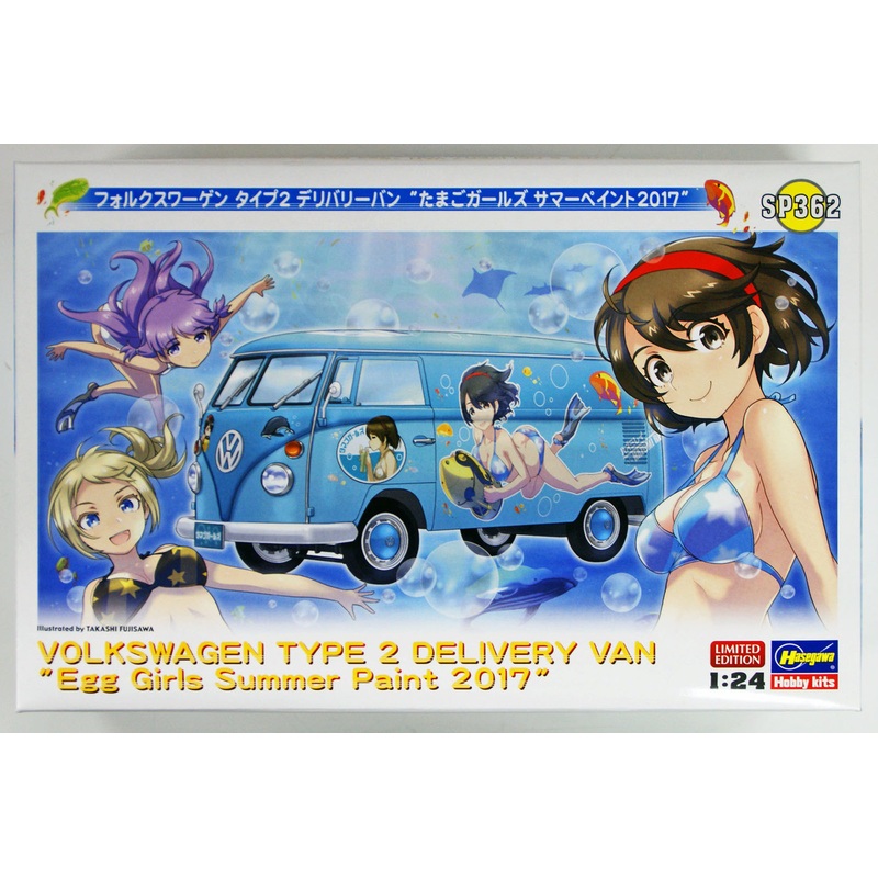 Hasegawa SP362 Volkswagen Type 2 Delivery Van Egg Girls Summer Paint 2017 1/24 Scale Kit