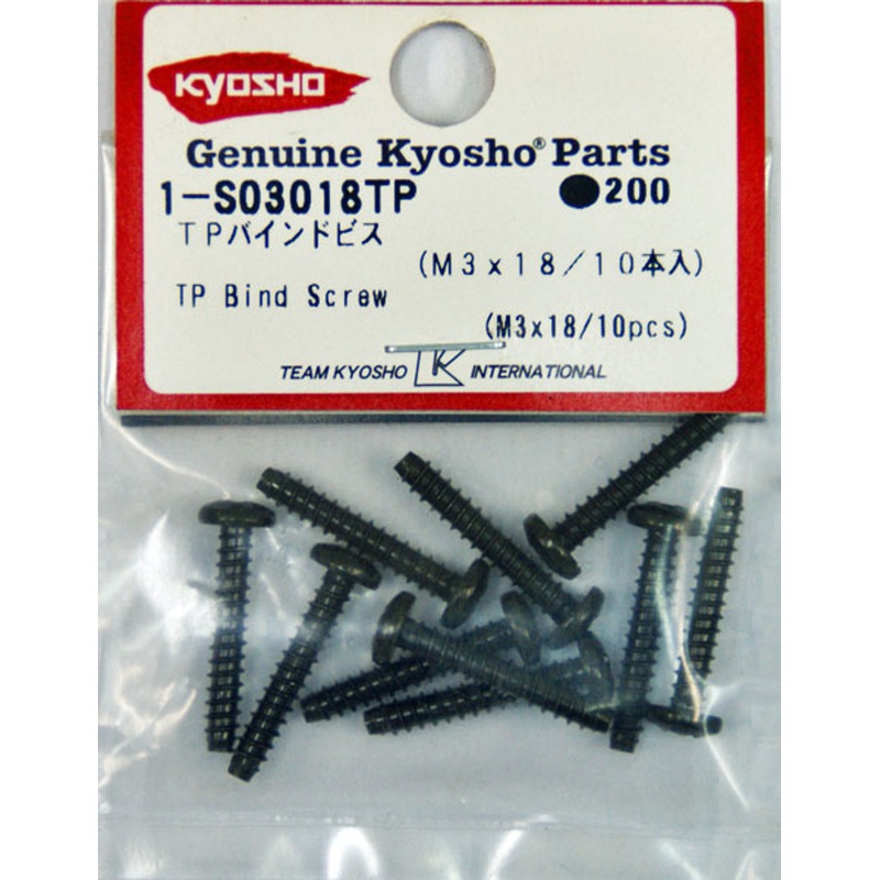 Kyosho 1-S03018TP TP Bind Screw (M3x18/10pcs)