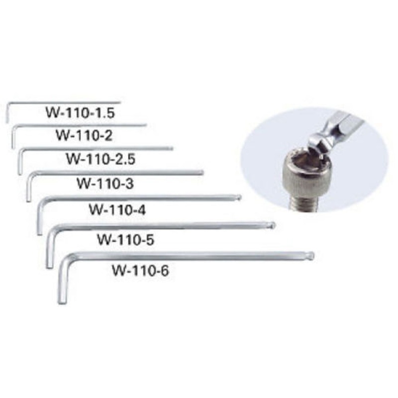 Hozan W-110-1.5 BallPOINT KEY WRENCH (Only W-110-1.5)