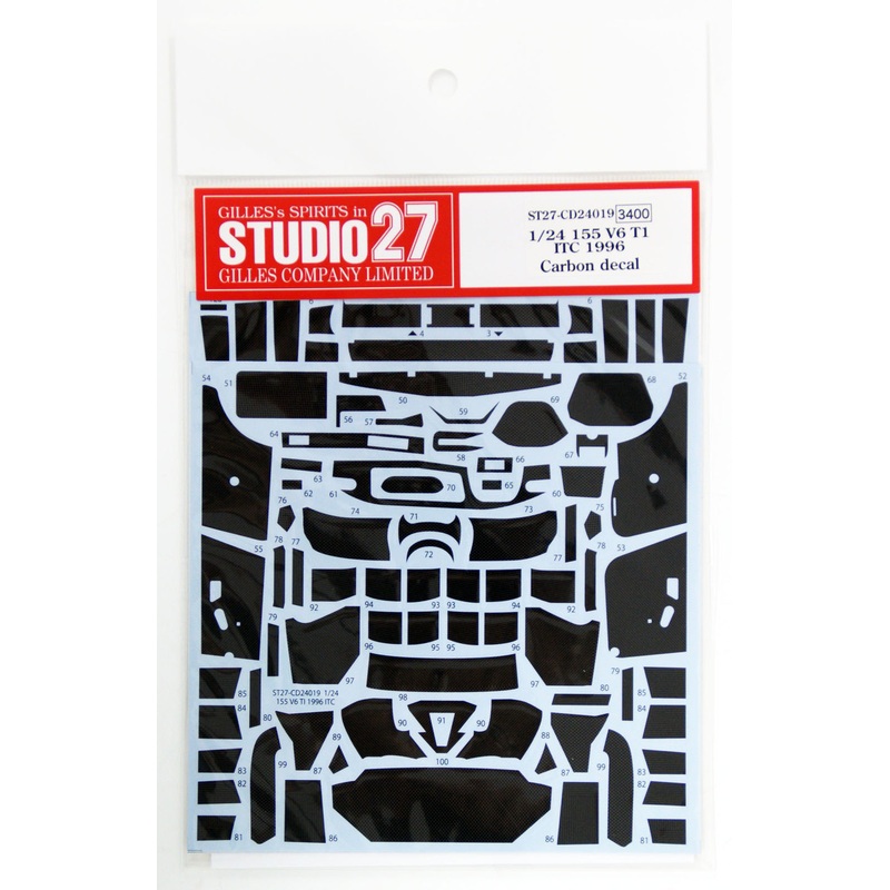 Studio27 ST27-CD24019 Alfa Romeo 155 V6 T1 ITC Carbon Decal Set for Tamiya 1/24