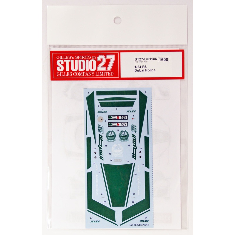 Studio27 ST27-DC1186 R8 Dubai Police for Revell 1/24