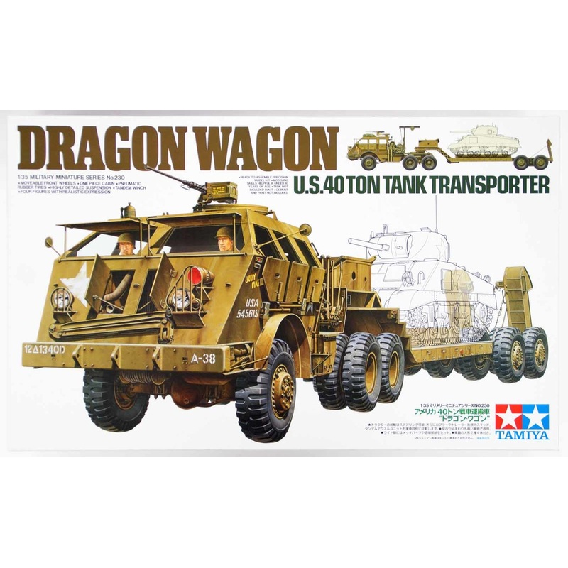 Tamiya 35230 US 40 Ton Tank Transporter Dragon Wagon 1/35 Scale Kit