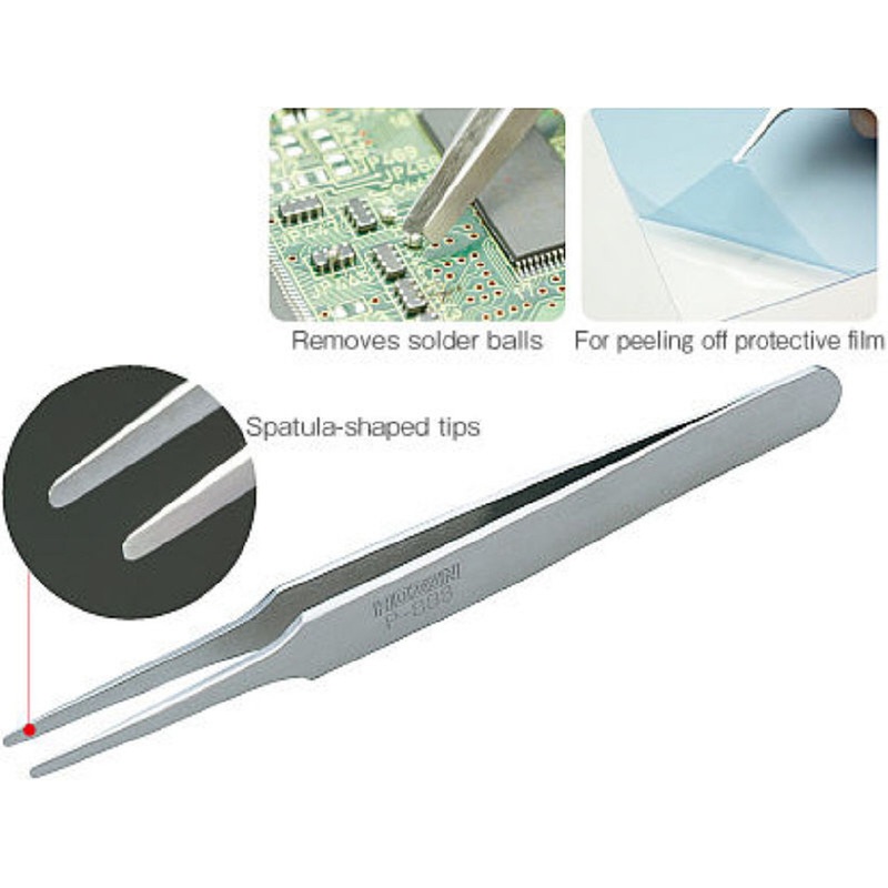 Hozan P-888 TWEEZERS Tip size 2 mm (R-finishing)