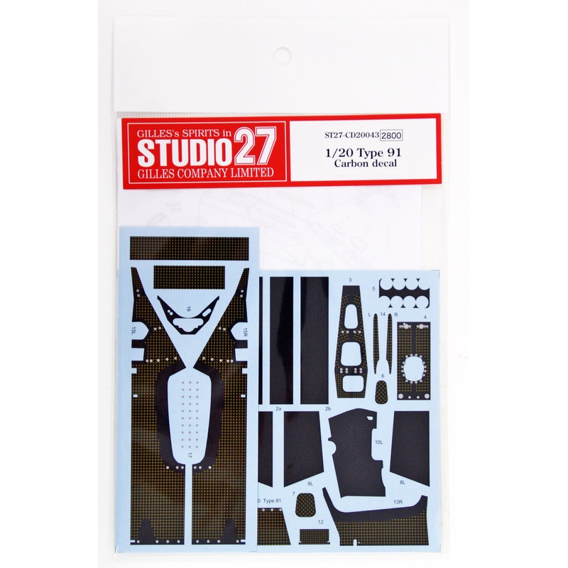 Studio27 ST27-CD20043 Lotus Type 91 Carbon Decal for Ebbro 1/20
