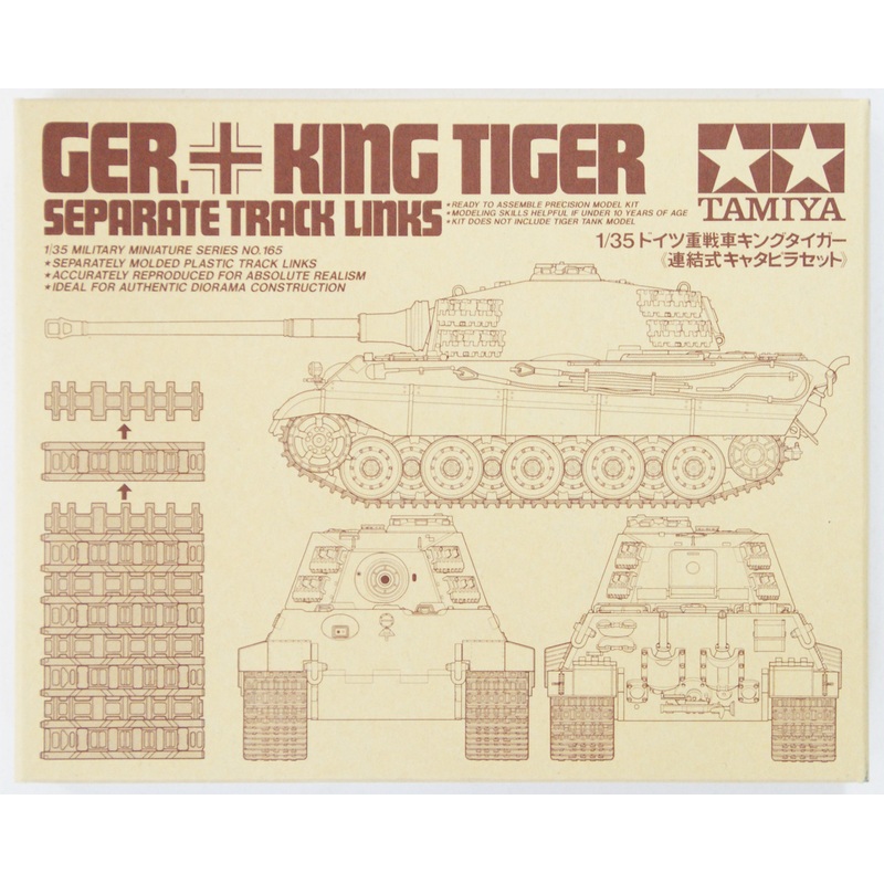 Tamiya 35165 German King Tiger Separate Track Links 1/35 Scale Kit