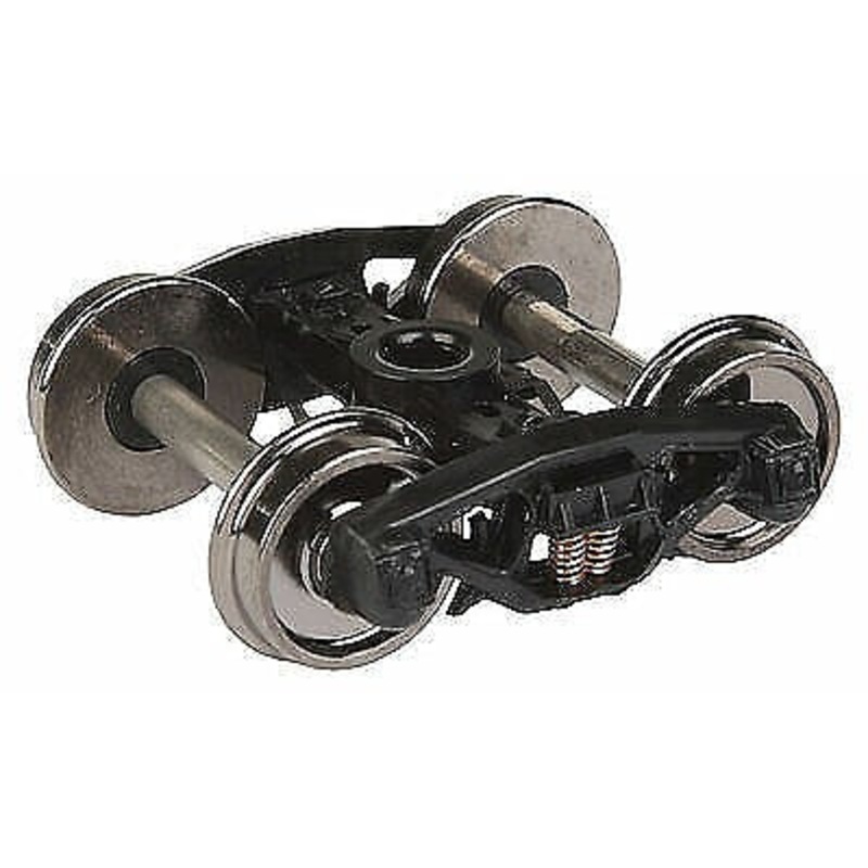 EB Products T-125B HO Bettendorf RP 25 Trucks w/Smooth Black Wheels (Pack of 2)