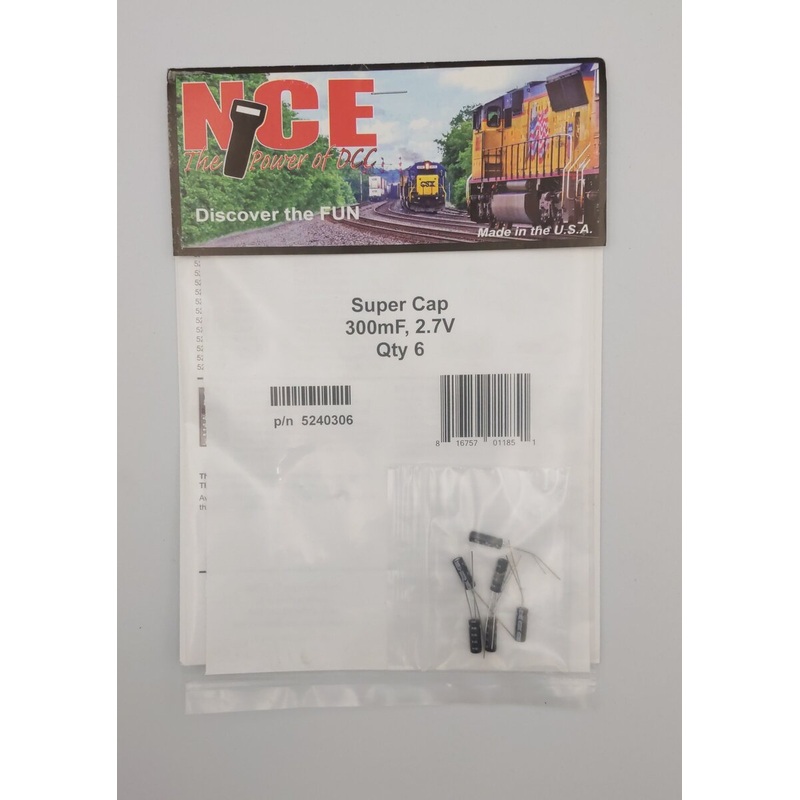 NCE Corporation 5240306 0.3 Farad 2.7V Super Capacitors (Pack of 6)