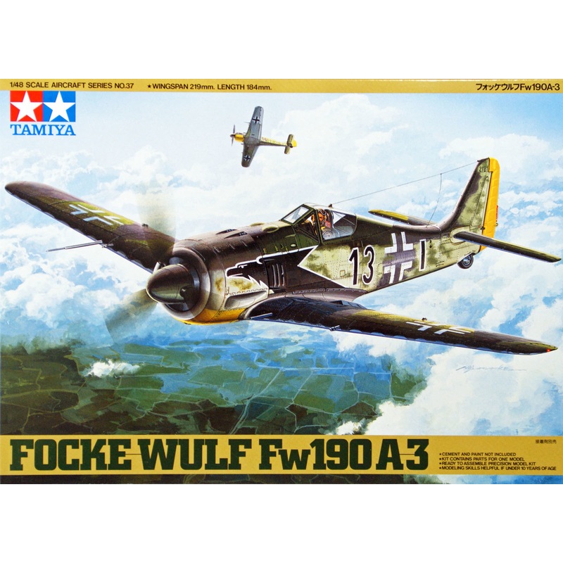 Tamiya 61037 Focke Wulf FW190 A3 1/48 Scale Kit